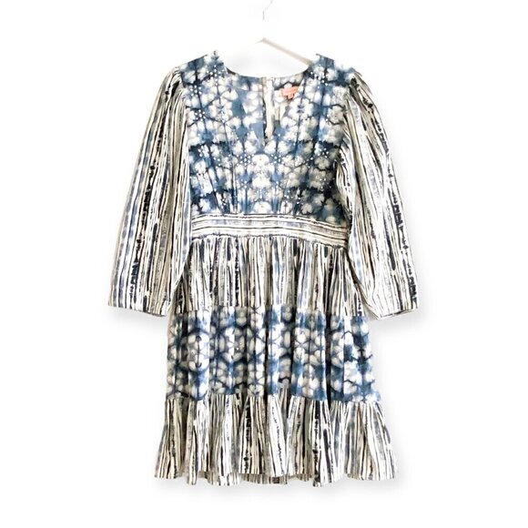 Anthropologie Behati Blue Print Mini Dress size S, NWT - Picture 5 of 16